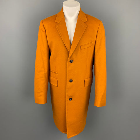 PAUL SMITH Size 42 Tan Wool / Cashmere Notch Lapel Coat
