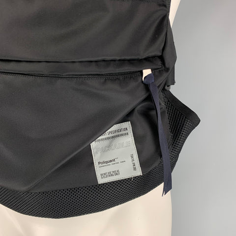 POLIQUANT Size S/M Black Mesh Polyester Backpack Vest