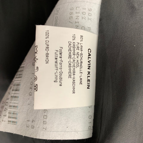 CALVIN KLEIN COLLECTION Size 38 Charcoal Black Textured Wool / Cashmere Jacket