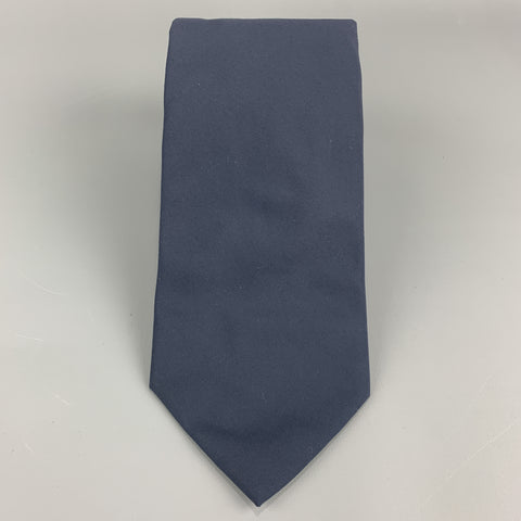 DIRK BIKKEMBERGS Solid Navy Twill Tie