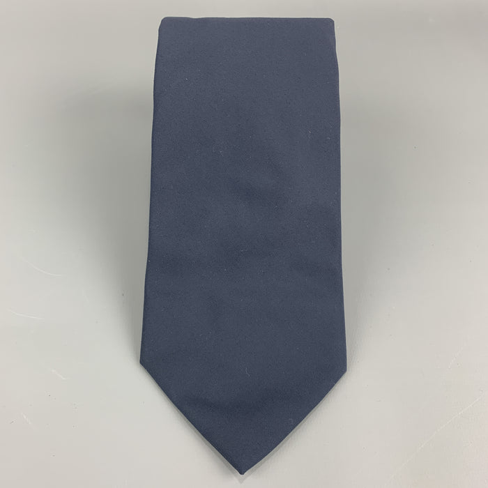 DIRK BIKKEMBERGS Solid Navy Twill Tie
