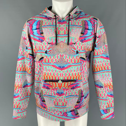 MARCELO BURLON Sudadera con capucha abstracta de algodón y poliéster multicolor Talla S