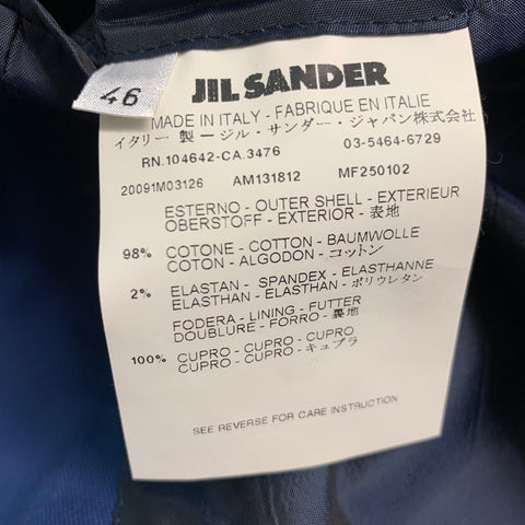 JIL SANDER Size 36 Blue Red & White Color Block Single Button Sport Coat