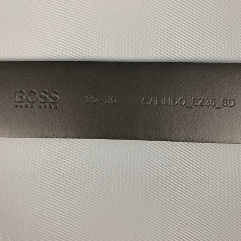 HUGO BOSS Size 38 Navy Suede Belt