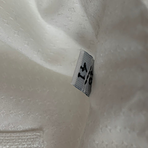 D&G by DOLCE & GABBANA Size M White Grid Cotton Tuxedo Long Sleeve Shirt