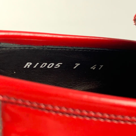 PAUL SMITH Size 8 Red Leather Slip On Loafers