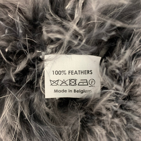 DRIES VAN NOTEN Size S Grey Feathers Oversized Pullover Vest