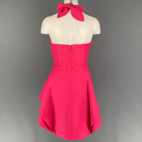 HALSTON HERITAGE Size 10 Pink Cotton Silk Sleeveless Dress