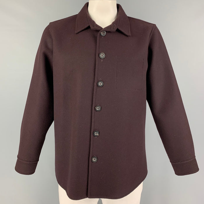 JIL SANDER Size 46 Brown Wool Polyamide Worker Jacket