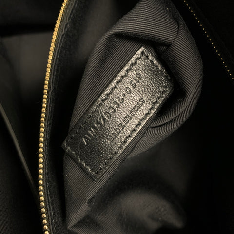 SAINT LAURENT Sac à main fourre-tout en cuir suédé monogramme noir