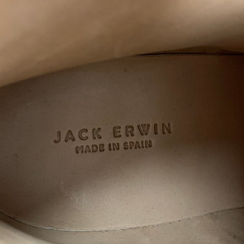 JACK ERWIN Size 11 Black Perforated Leather Wingtip Ankle Boots