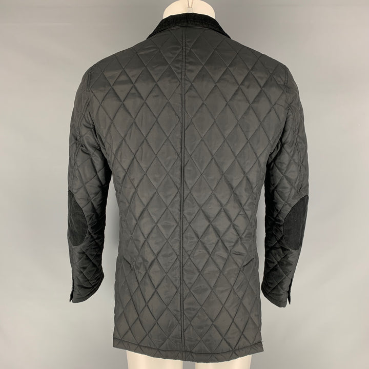 SAKS FIFTH AVENUE Size M Black Quilted Polyester Jacket