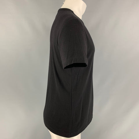 THEORY Size M Black Solid Lyocell Short Sleeve T-shirt