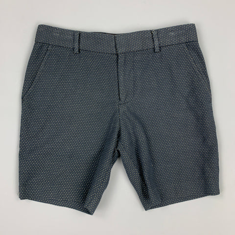 MR TURK Size 29 Navy Dots Cotton Zip Fly Shorts