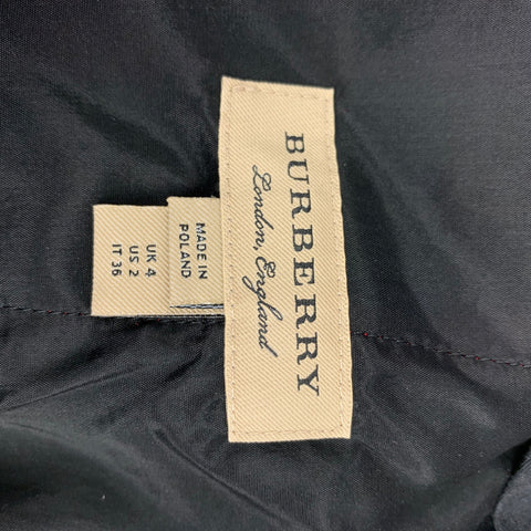 BURBERRY LONDON Size 2 Red Multi-Color Wool Plaid Tapered Dress Pants