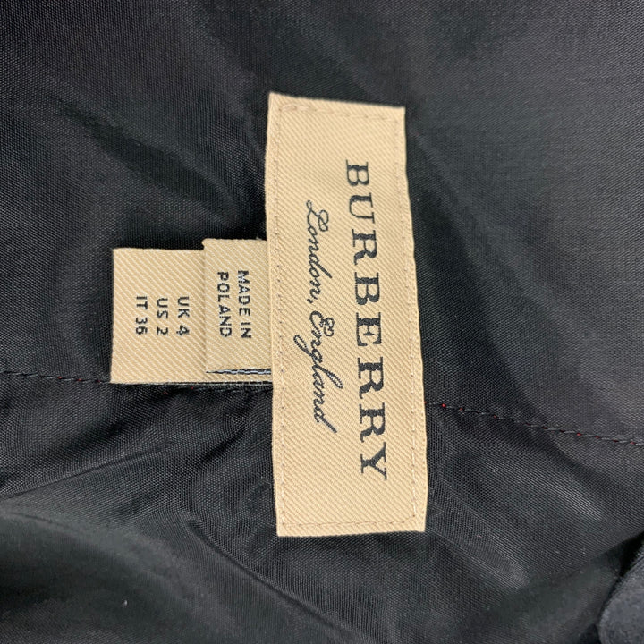 BURBERRY LONDON Size 2 Red Multi-Color Wool Plaid Tapered Dress Pants