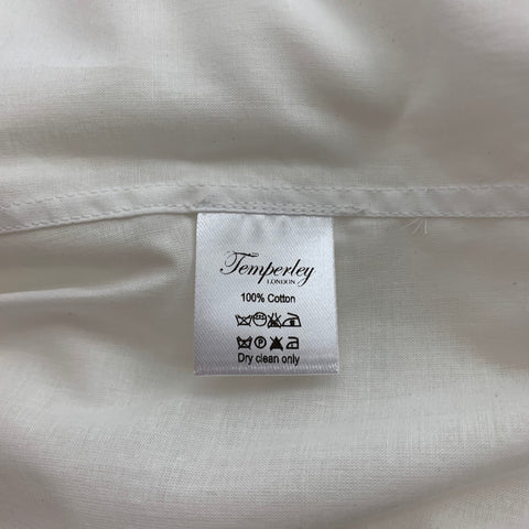 TEMPERLEY Size 6 White Poplin Cotton Lace Trim Nicolette Blouse