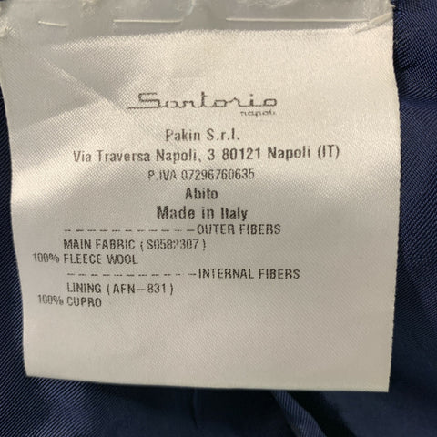 SARTORIO Size 44 Charcoal Stripe Wool Notch Lapel 36 35 Suit