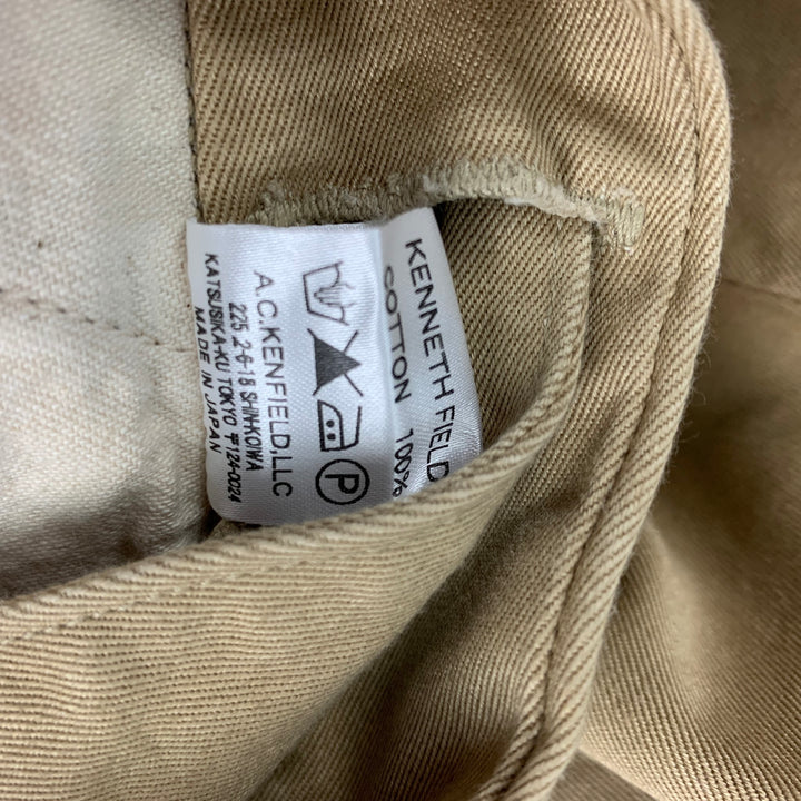 KENNETH FIELD Size L Khaki Cotton Side Tabs Casual Pants