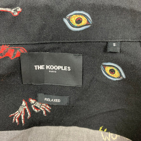 THE KOOPLES Camisa de manga larga de viscosa estampada multicolor negra Talla S