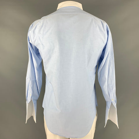 SID MASHBURN Size L Blue White Tuxedo Long Sleeve Shirt