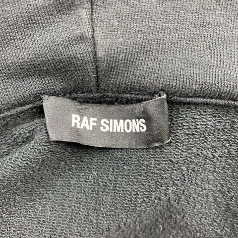 RAF SIMONS To The Archives No Longer Relevant Robot Black Cotton Hoodie Sweatshirt