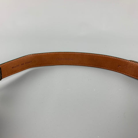 RALPH LAUREN Collection 2006 Waist Size L Brown Alligator Double Buckle Belt