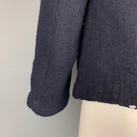 COMME des GARCONS TRICOT Size S Navy Textured Wool Jacket