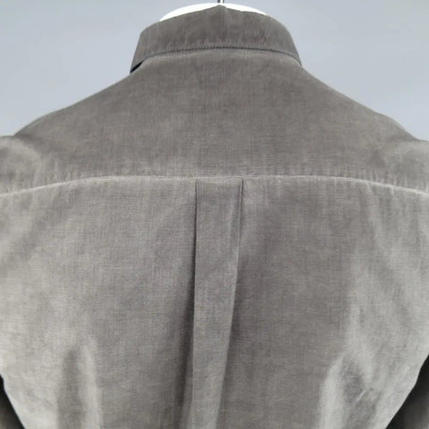 FORME 3’3204322896  Size S Charcoal Washed Dyed Cotton Long Sleeve Shirt FORME 3’3204322896
