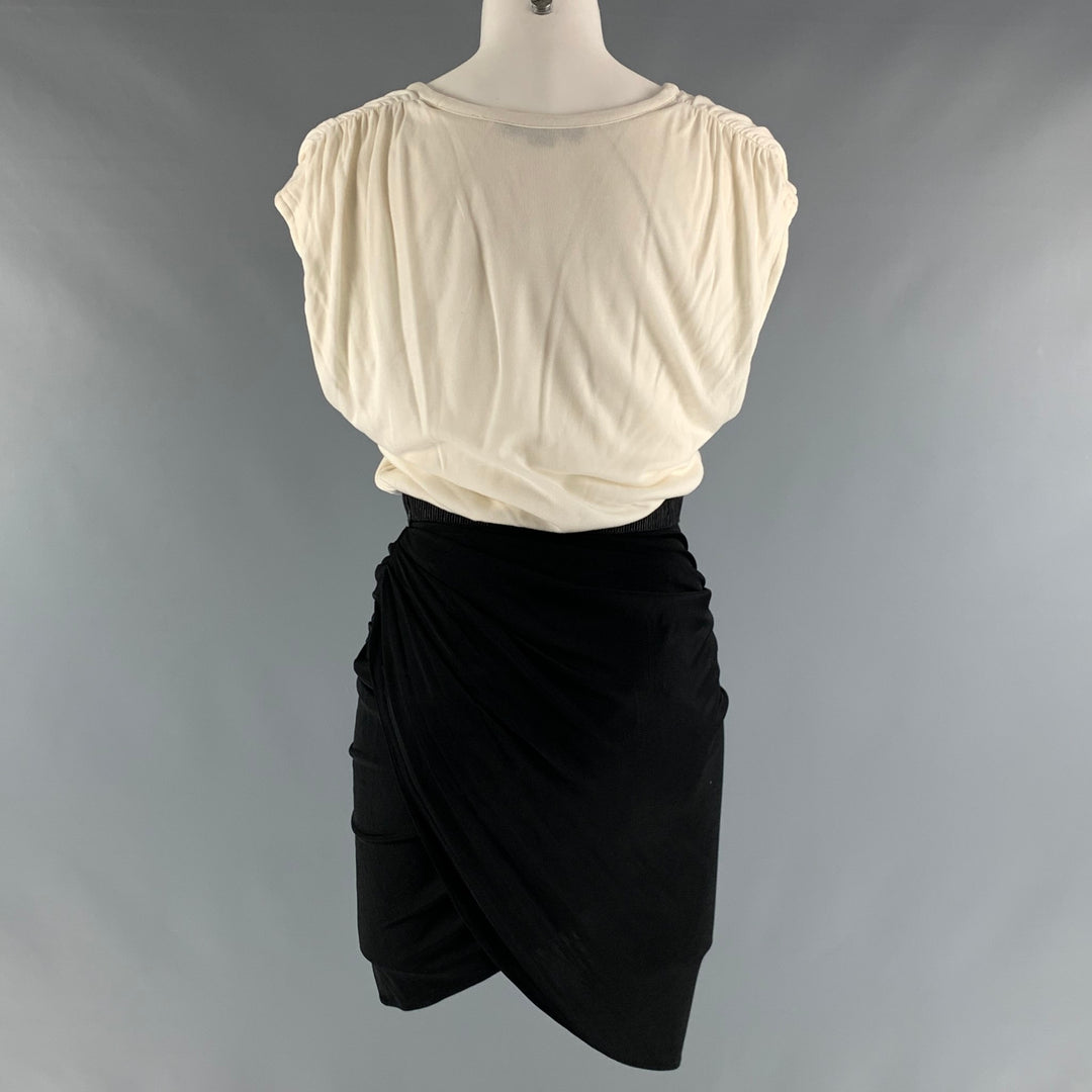 ALEXANDER WANG Size 4 White Black Sleeveless Dress