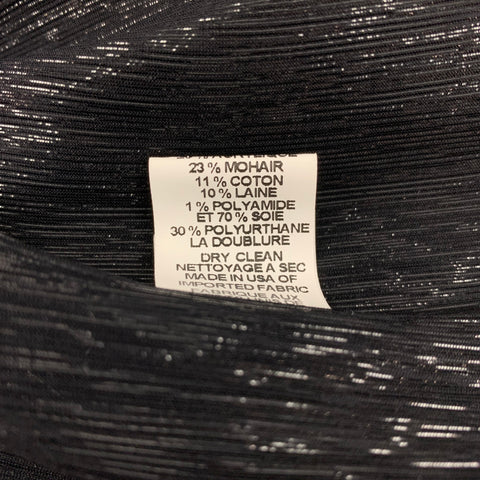 MARC JACOBS Abrigo con cinturón de tweed en mezcla de polivinilo en negro y dorado talla M