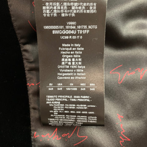 GIORGIO ARMANI Exclusive Edition Size 44 Regular Black Jacquard Polyester / Silk Sport Coat