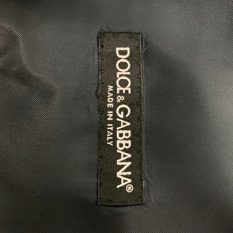 DOLCE &amp; GABBANA Taille 46 Gilet bleu marine boutonné en laine unie et mohair