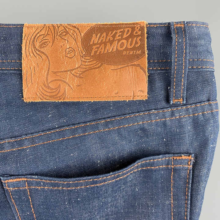 NAKED AND FAMOUS Weird Guy Size 31 Indigo Selvedge Denim Jeans
