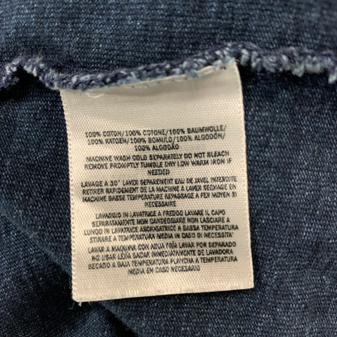 RRL by RALPH LAUREN Size M Indigo Solid Cotton One pocket T-shirt