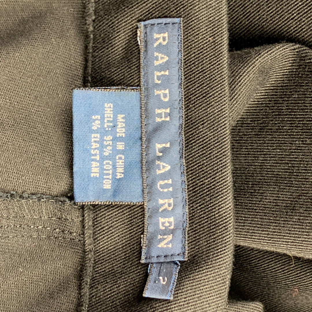 RALPH LAUREN Blue Label Size 2 Black Cotton Leggings