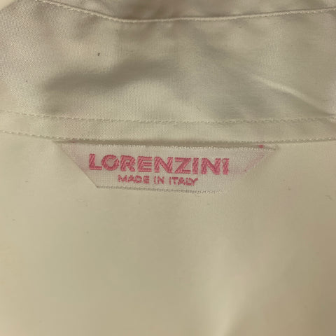 LORENZI Taille 0 Haut de robe boutonné en coton blanc