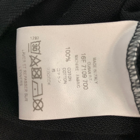 GIVENCHY Size XS Black White Color Block Cotton Short Sleeve Polo