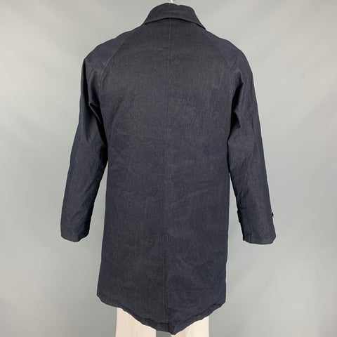 TS (S) Size L Indigo Down Fill Cotton / Polyurethane Hidden Placket Coat