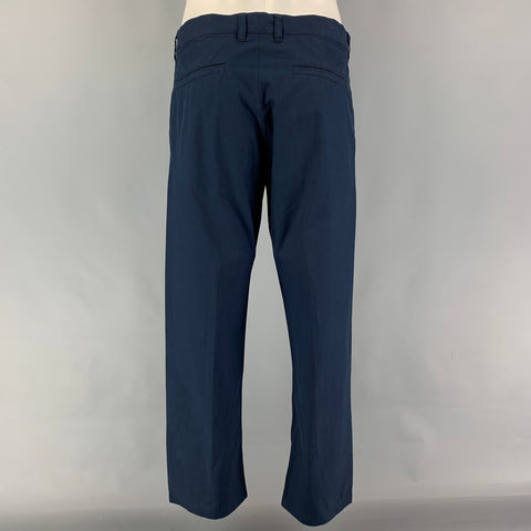 DRIES VAN NOTEN Size 38 Navy Cotton Single Breasted Suit