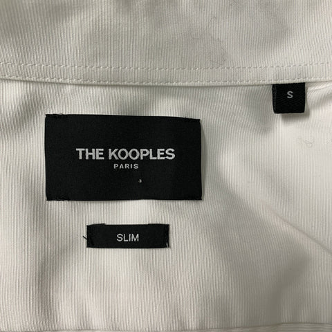 THE KOOPLES Size S White Solid Cotton Button Up Long Sleeve Shirt