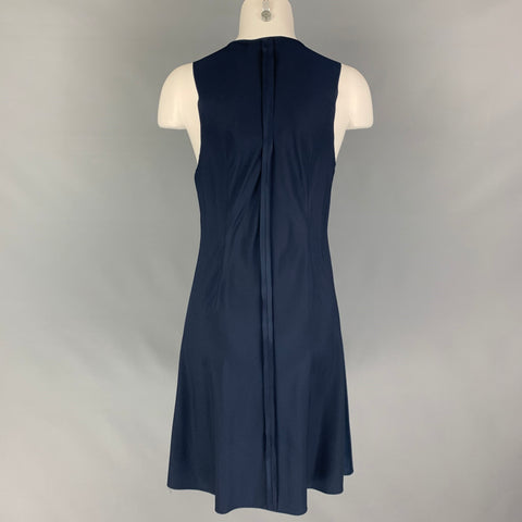 T by ALEXANDER WANG Size 0 Navy Silk Sleeveless Dress