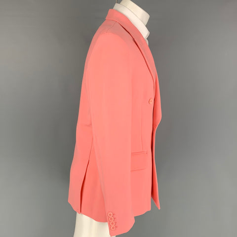 CASABLANCA Talla 40 Abrigo deportivo cruzado de lana rosa