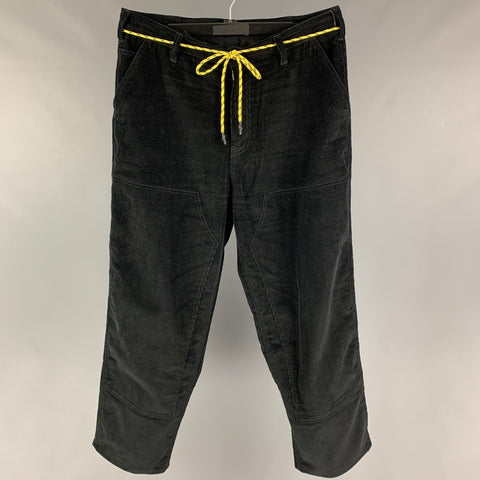 CLOT APPAREL Size L Black Corduroy Cotton Carpenter Pants