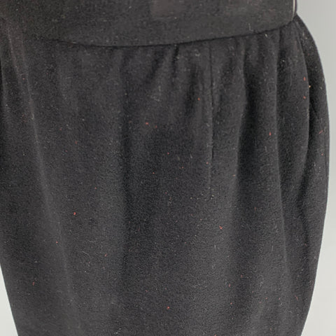 DONNA KARAN Taille 4 Jupe crayon en laine et cachemire noir