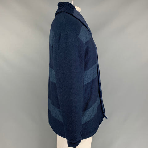 45rpm Size XL Indigo & Blue Stripe Cotton Reversible Jacket