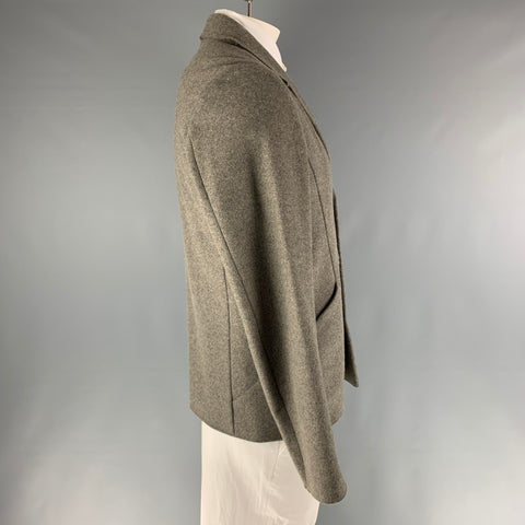 ATTACHMENT Size M Grey Wool / Cashmere Eye & hook Jacket
