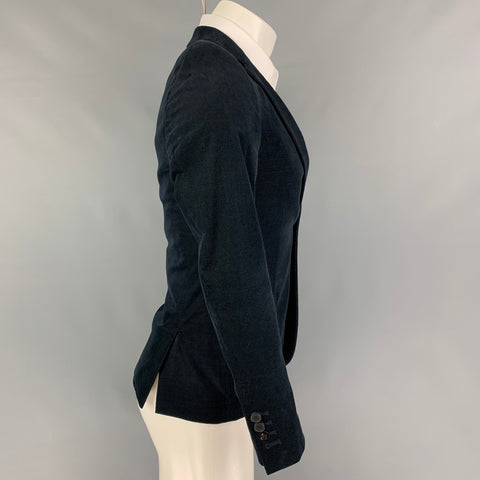 THE KOOPLES Taille 34 Manteau de sport en coton velours côtelé bleu marine