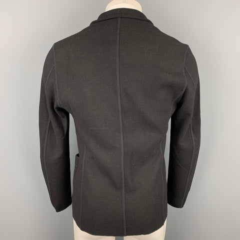 TOMAS MAIER Size M Black Wool / Viscose Blend Notch Lapel Sport Coat