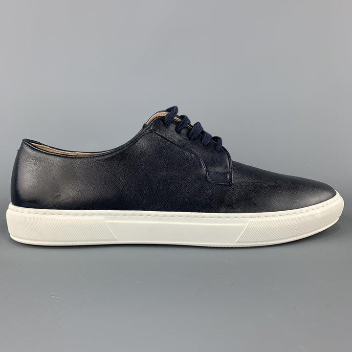 BARNEY'S NEW YORK Navy Leather Size 13 Lace Up Low Top Sneakers